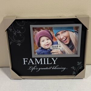 Malden International Designs Family 6 X 4 Picture Frame Black Blessing Memories